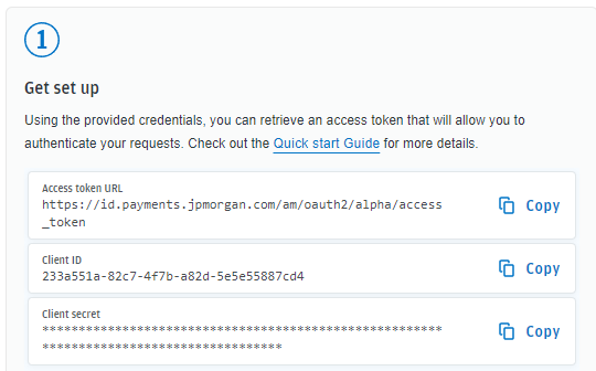 Access token credentials